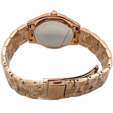 Michael Kors Mini Slim Runway Rose Gold Dial Rose Gold Steel Strap Watch For Women - MK3457