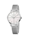 Calvin Klein Even White Dial Silver Mesh Bracelet Watch for Women - K7B23126