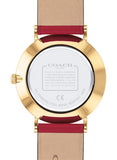 Coach Perry Red Dial Red Leather Strap Watch for Women - 14503852