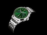 Breitling Premier B01 Chronograph 42 Green Dial Silver Steel Strap Watch for Men - AB0145371L1A1