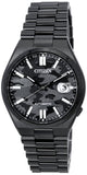 Citizen Tsuyosa Automatic Camouflage Black Dial Black Steel Strap Watch For Men - NJ0155-87E