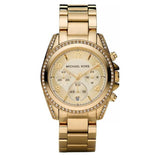 Michael Kors Runway Gold Dial Gold Steel Strap Watch for Women - MK5166