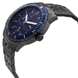 Michael Kors Chronograph Cunningham Multifunction Blue Dial Grey Steel Strap Watch For Men - MK7155