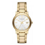 Burberry The City Silver Dial Gold Steel Strap Unisex Watch - BU9003