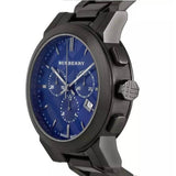 Burberry The City Navy Blue Dial Black Steel Strap Watch for Men - BU9365