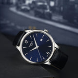 Tissot T Classic Tradition Blue Dial Black Leather Strap Watch For Men - T063.610.16.047.00