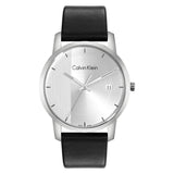 Calvin Klein City Silver Dial Black Steel Strap Watch for Men - K2G2G1CX