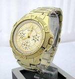 Guess Mini Phantom Diamonds Gold Dial Gold Steel Strap Watch for Women - W0235L5