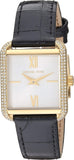 Michael Kors Lake Quartz White Dial Black Leather Strap Watch For Women - MK2762