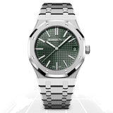 Audemars Piguet Royal Oak 50th Anniversary Green Dial Silver Steel Strap Watch for Men - 15510ST.OO.1320ST.04