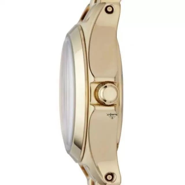 Marc Jacobs Henry Dinky Red Dial Gold Steel Strap Watch for Women - MBM3202