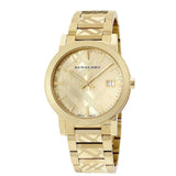 Burberry The City Gold Dial Gold Steel Strap Watch for Men - BU9038