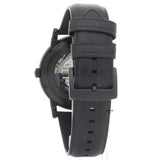 Emporio Armani Luigi Automatic Skeleton Black Dial Black Leather Strap Watch For Men - AR60012