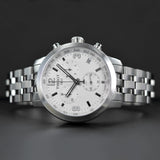 Tissot PRC 200 Chronograph White Dial Silver Steel Strap Watch For Men - T055.417.11.017.00