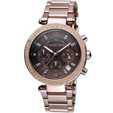 Michael Kors Parker Analog Quartz Brown Dial Brown Steel Strap Watch For Women - MK6378