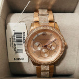 Michael Kors Tibby Chronograph Crystals Rose Gold Dial Rose Gold Steel Strap Watch For Women - MK6826