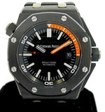 Audemars Piguet Royal Oak Offshore Diver Black Dial Black Rubber Strap Watch for Men - 15707CE.OO.A002CA.01