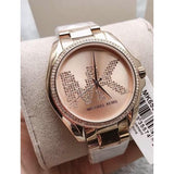 Michael Kors Bradshaw Quartz Gold Dial Gold Steel Strap Watch For Women - MK6555