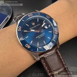 Maserati Competizione Analog Blue Dial Brown Leather Strap Watch for Men - R8851100004