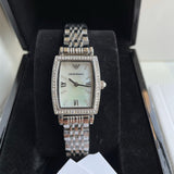 Emporio Armani Gianni T-Bar Quartz White Dial Silver Steel Strap Watch For Women - AR11405