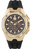 Philipp Plein Hyper Sport Chronograph Brown Dial Black Silicone Strap Watch for Men - PWTBA0423