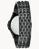 Bulova Crystal Collection Phantom Black Dial Black Steel Strap Watch for Men - 98A240