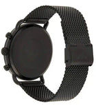 Emporio Armani Aviator Chronograph Black Dial Black Mesh Bracelet Watch For Men - AR11264