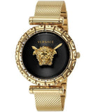 Versace Palazzo Empire Greca Black Dial Gold Mesh Bracelet Watch for Women - VEDV00519