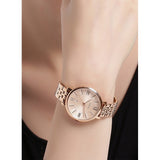 Fossil Jacqueline Rose Gold Dial Rose Gold Steel Strap Watch for Women - ES3435