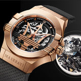 Maserati Potenza Limited Edition Automatic Skeleton Black Dial Black Leather Strap Watch For Men - R8821108025