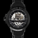 Maserati Automatic Black Dial Black Leather Strap Watch For Men - R8821119007