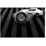 Maserati Ricordo Automatic Skeleton Silver Dial Silver Steel Strap Watch For Men - R8823133005