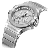 Maserati Potenza Silver Dial Silver Steel Strap Watch For Men - R8853108002