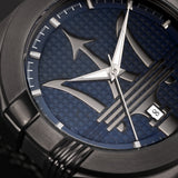 Maserati Potenza Quartz Blue Dial Grey Mesh Bracelet Watch For Men - R8853108005