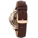 Maserati Successo Brown Dial Brown Leather Strap Watch For Men - R8871621004