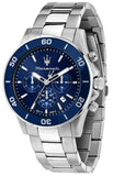 Maserati Competizione Chronograph Blue Dial Silver Steel Strap Watch For Men - R8873600002