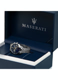 Maserati Ricordo Chronograph Blue Dial Silver Steel Strap Watch For Men - R8873633001