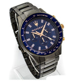 Maserati SFIDA Chronograph Blue Dial Grey Steel Strap Watch For Men - R8873640001