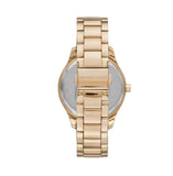 Michael Kors Slim Runway Analog Gold Dial Gold Steel Strap Watch For Women - MK3739