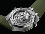 Audemars Piguet Royal Oak Offshore Diver Green Dial Green Rubber Strap Watch for Men - 15710ST.OO.A052CA.01