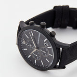 Emporio Armani Renato Chronograph Black Dial Black Nylon Strap Watch For Men - AR11457