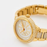 Michael Kors Taryn Mother of Pearl Dial Gold Steel Strap Watch For Women - MK6567