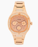 Guess Duchees Quartz Rose Gold Dial Rose Gold Steel Strap Watch For Women - GW0558L3