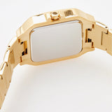 Guess Deco Quartz Crystals Gold Dial Gold Steel Strap Watch For Women - GW0472L2