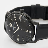 Emporio Armani Minimalist Analog Black Dial Black Leather Strap Watch For Men - AR11573