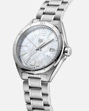 Tag Heuer Formula 1 35mm White Mother of Pearl Dial Silver Steel Strap Watch for Women - WBJ1318.BA0666