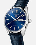 Tag Heuer Carrera Day Date Blue Dial Blue Leather Strap Watch for Men - WBN2012.FC6502