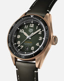 Tag Heuer Autavia Calibre 5 Automatic 42mm Olive Green Dial Leather Strap Watch for Men - WBE5190.FC8268