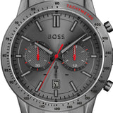 Hugo Boss Allure Chronograph Grey Dial Grey Steel Strap Watch for Men - 1513924