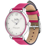 Coach Delancey White Dial Red Leather Strap Watch for Women - 14502879